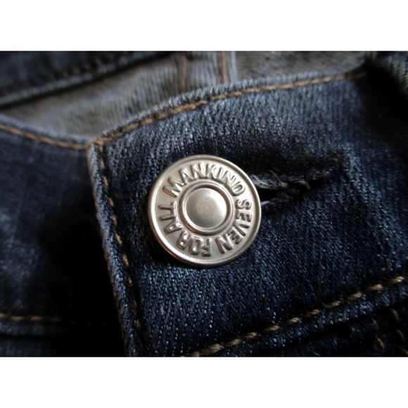 7 For All Mankind Dark Wash Straight Leg Jeans - Picture 6 of 9